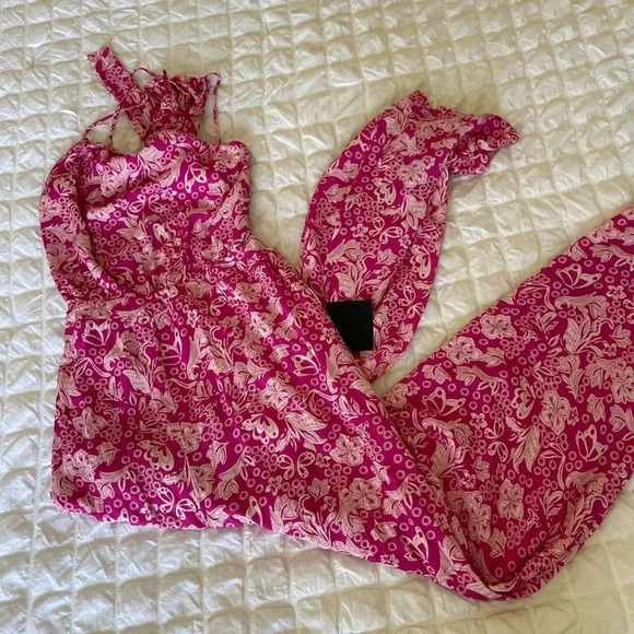Lulus pink floral bold sensations romper - Picture 4 of 12